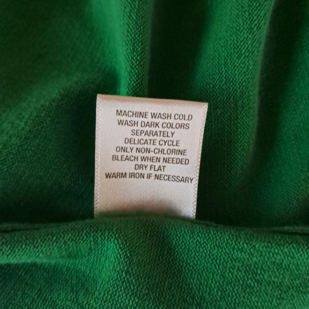 Dressbarn Green Square Neck Half Sleeve Cotton Blend Sweater Size 1X - Picture 6 of 6